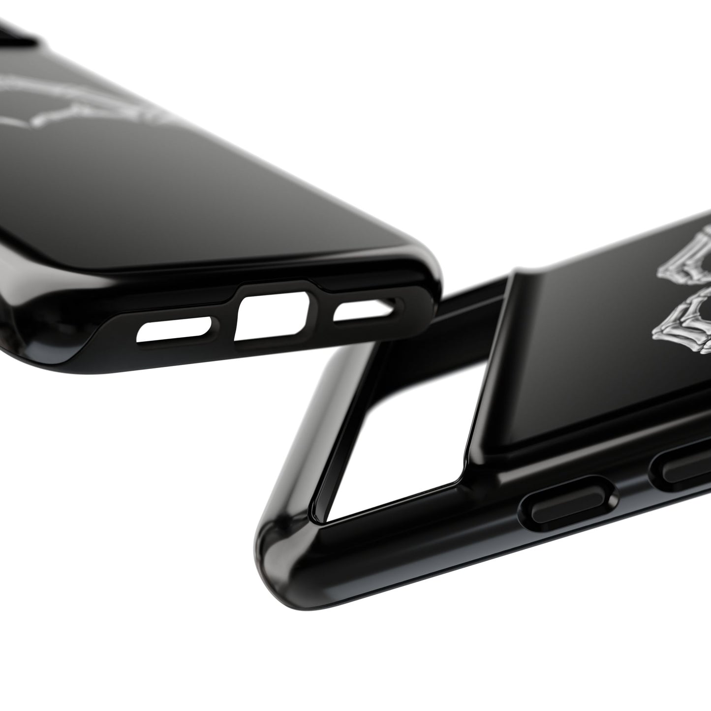 Skeleton Hands Heart Phone Case | Gothic Black Protective Cover