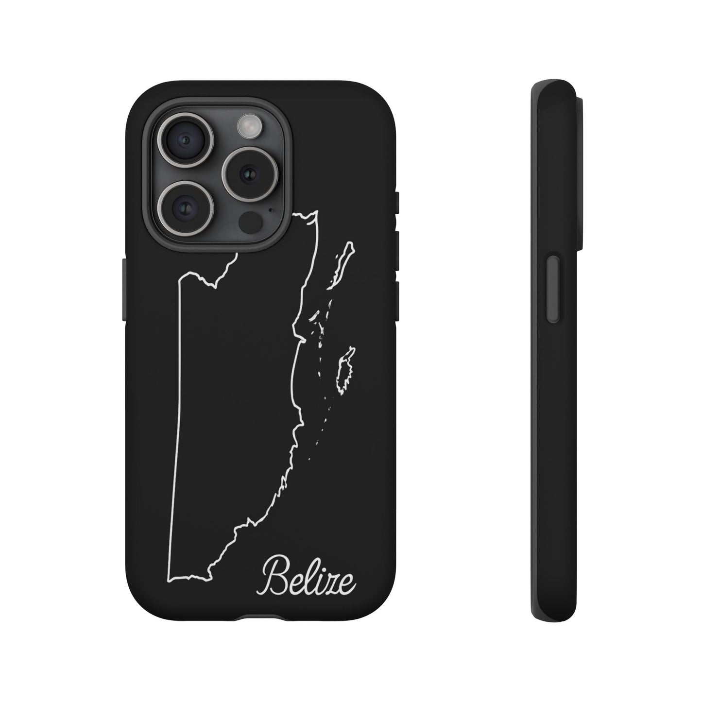 Belize Outline Phone Case – Minimal Country Map Tough Case (iPhone, Samsung, Pixel)