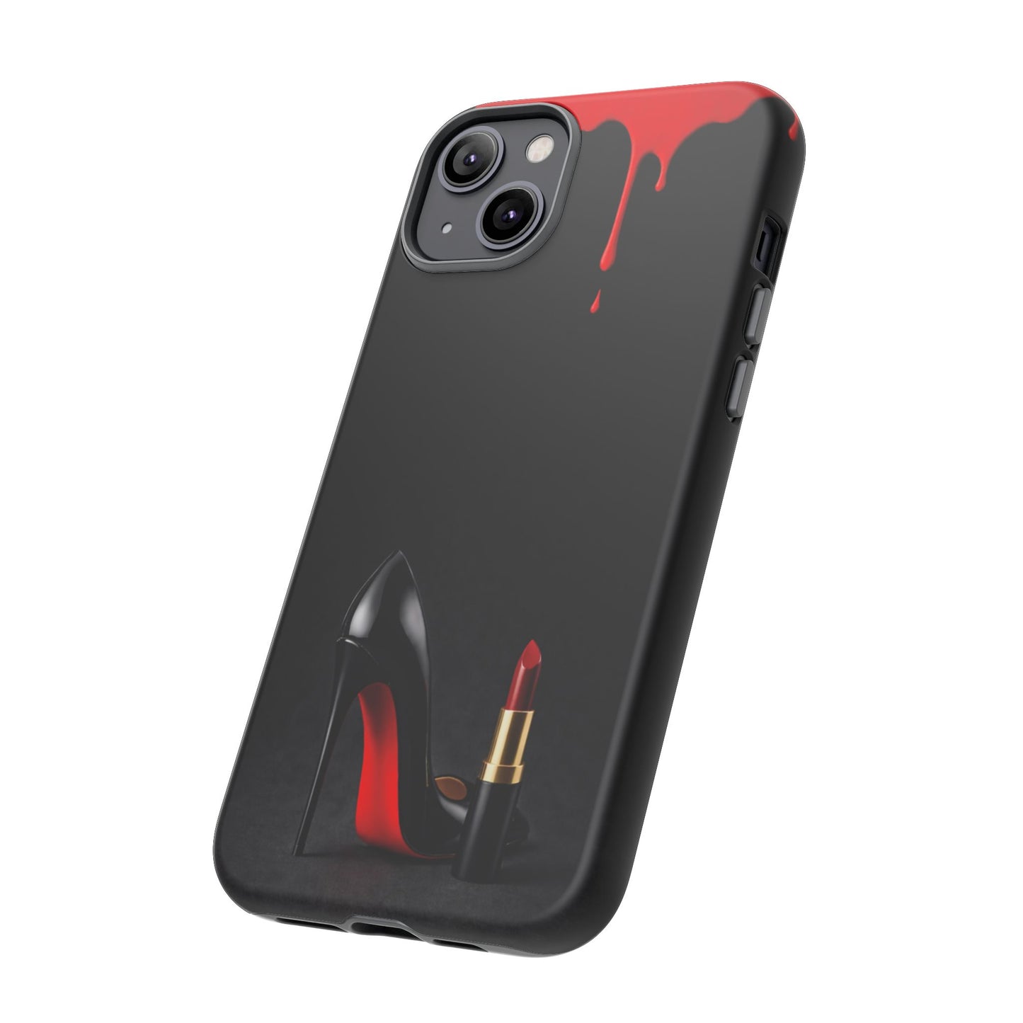 Dark Feminine Red Drip Phone Case – Gothic Glam Tough Cover