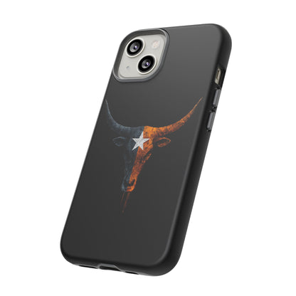 Texas Longhorn Skull Phone Case Western Cowboy Bull iPhone Samsung Cover