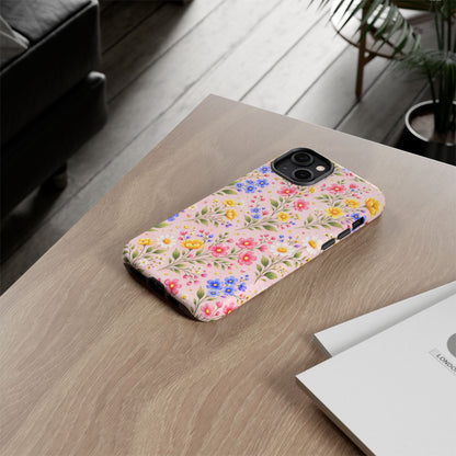Wildflower Floral Phone Case Vintage Spring Meadow Tough Cover