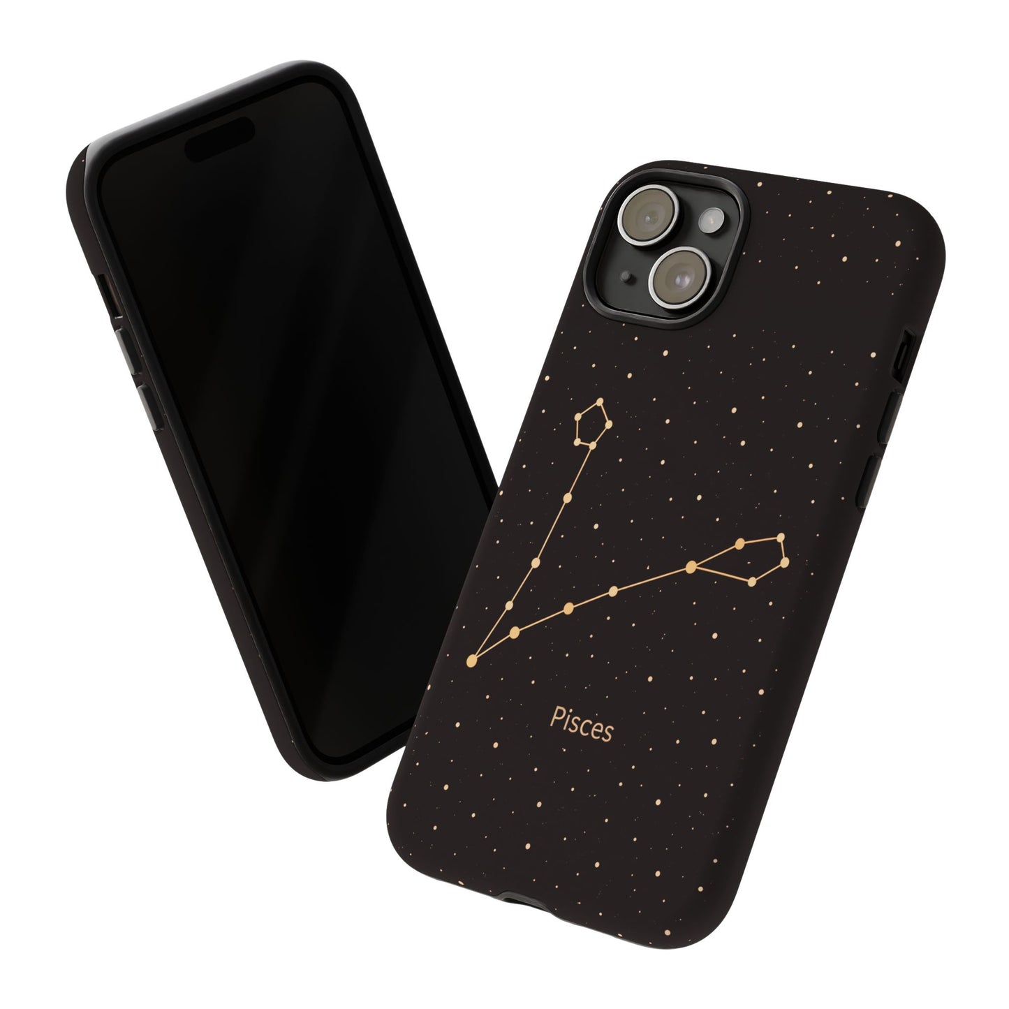 Pisces Zodiac Constellation Phone Case – Luxe Gold Celestial Cover