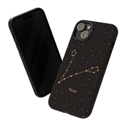Pisces Zodiac Constellation Phone Case – Luxe Gold Celestial Cover