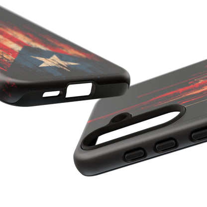 Puerto Rico Flag Phone Case | Distressed Puerto Rican Flag Tough Case | Boricua Pride Protective iPhone Samsung Cover
