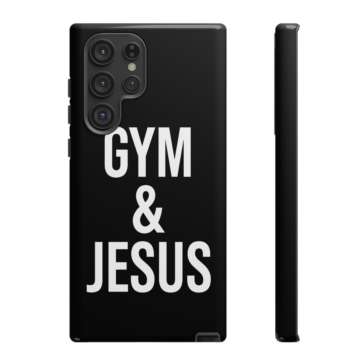 Gym & Jesus Phone Case Christian Faith Workout Gym Motivation Case
