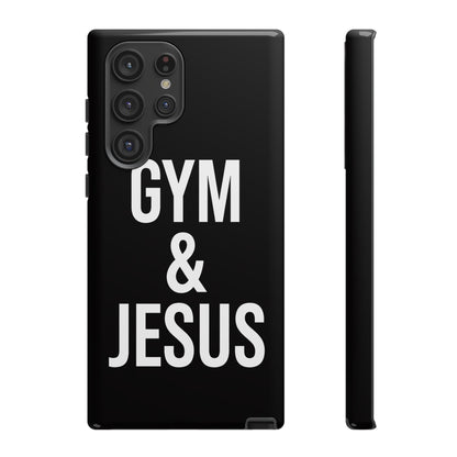 Gym & Jesus Phone Case Christian Faith Workout Gym Motivation Case