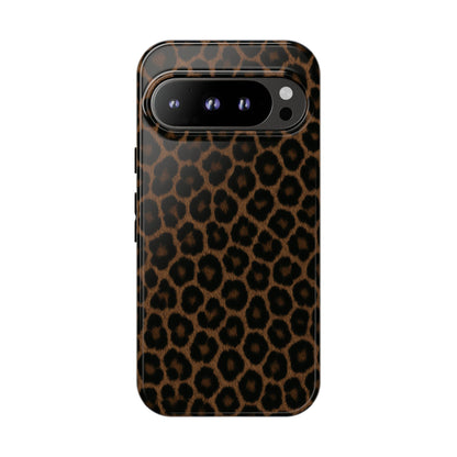 Brown Leopard Print Phone Case | Classic Animal Print Aesthetic Tough Protective Case
