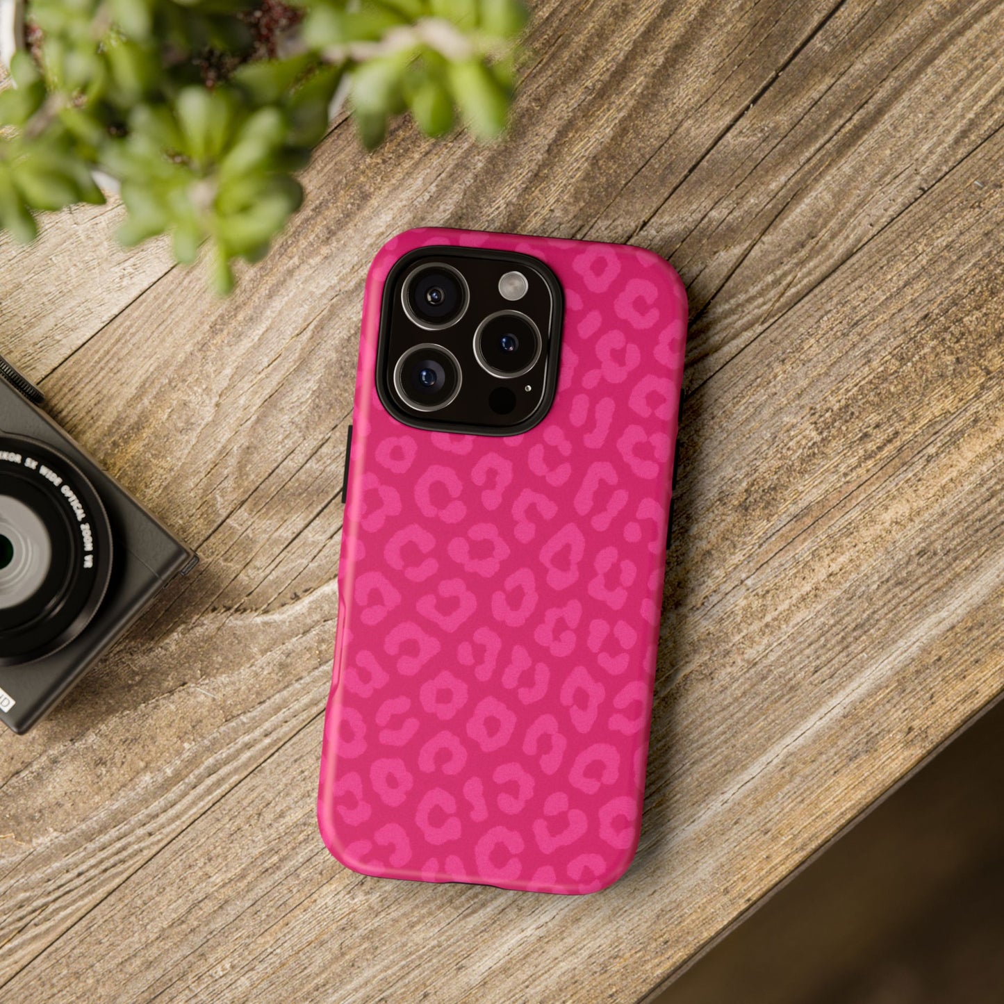 Hot Pink Leopard Print Phone Case – Bold Coquette Leopard Tough Case