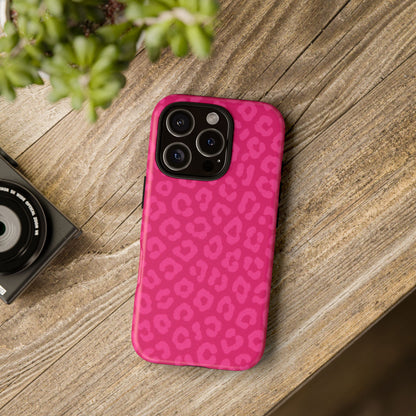 Hot Pink Leopard Print Phone Case – Bold Coquette Leopard Tough Case