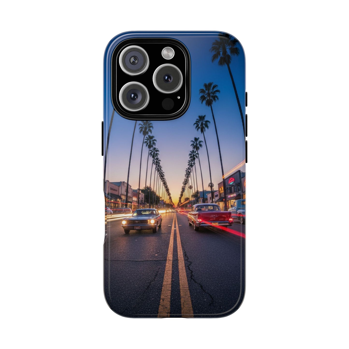 LA Sunset Boulevard Phone Case | Palm Tree Sunset Aesthetic | City Night Tough Case