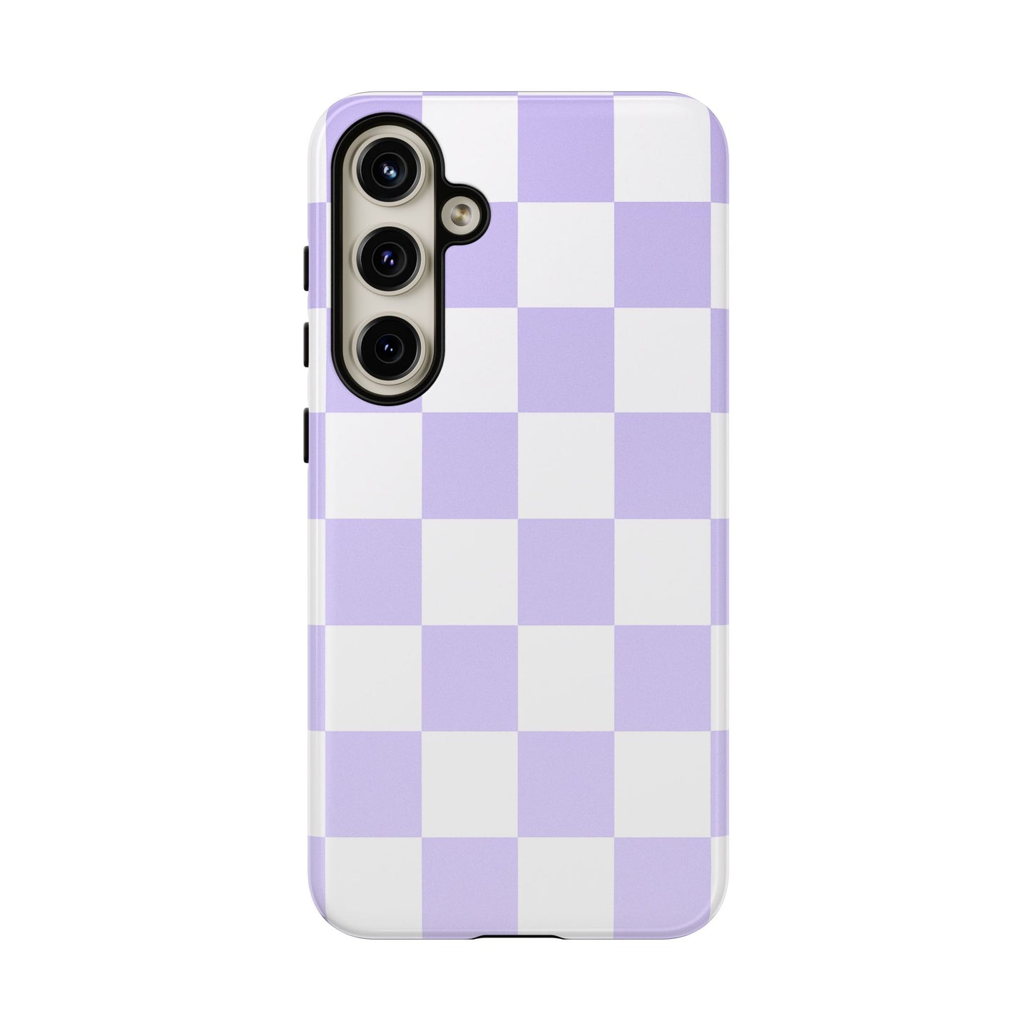 Lavender Checkerboard Phone Case | Pastel Aesthetic Checkered iPhone & Samsung Tough Case