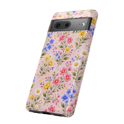 Wildflower Floral Phone Case Vintage Spring Meadow Tough Cover