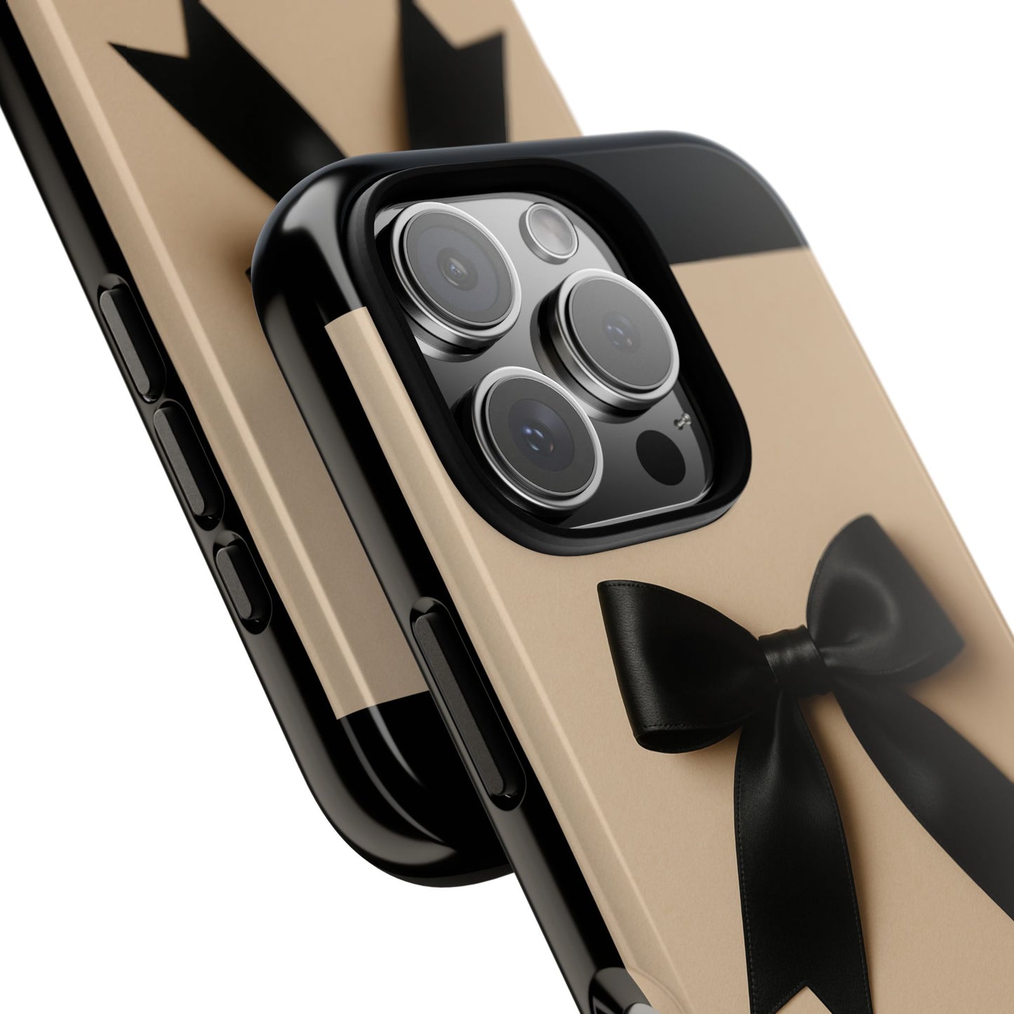 Black Bow Phone Case | Elegant Coquette Bow Design | Chic Neutral Tough Case for iPhone & Samsung