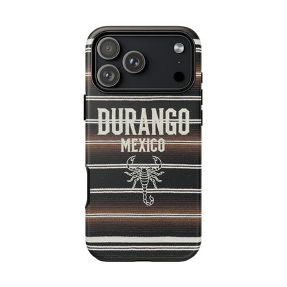 Durango Mexico Phone Case | Serape Scorpion Western Design | Mexican Heritage Tough Case for iPhone & Samsung