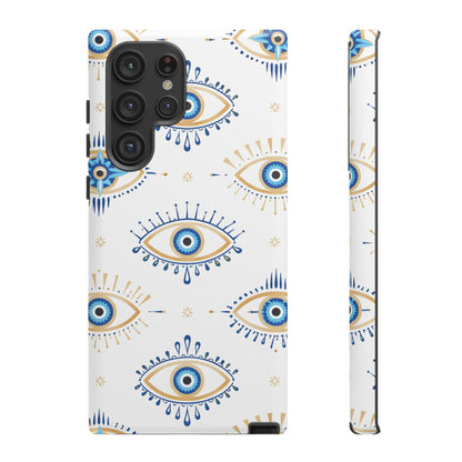 Blue Evil Eye Phone Case – Protective Slim Shockproof Cover for Iphone, Samsung Galaxy and Pixel