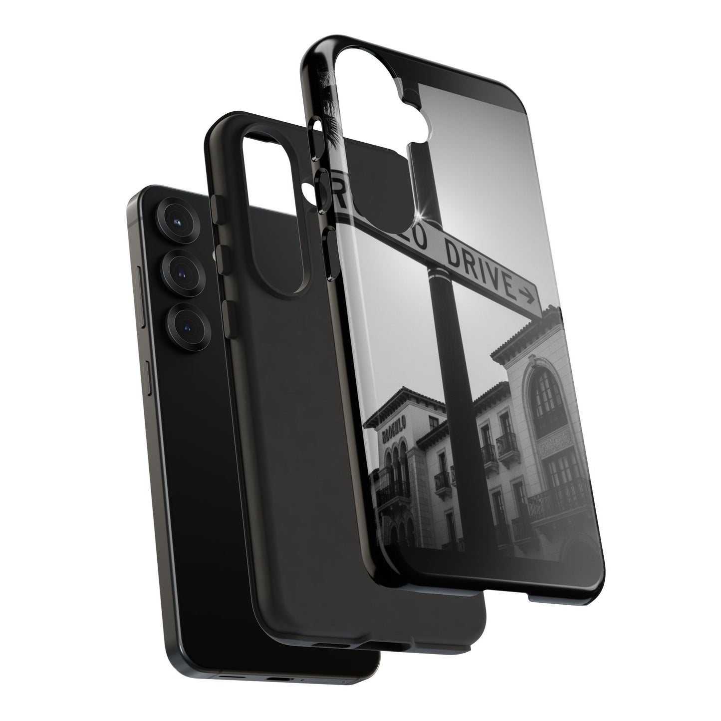 Rodeo Drive Phone Case | Los Angeles Aesthetic Black & White Photography | Luxury LA Street Tough Case for iPhone & Samsung