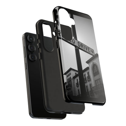 Rodeo Drive Phone Case | Los Angeles Aesthetic Black & White Photography | Luxury LA Street Tough Case for iPhone & Samsung