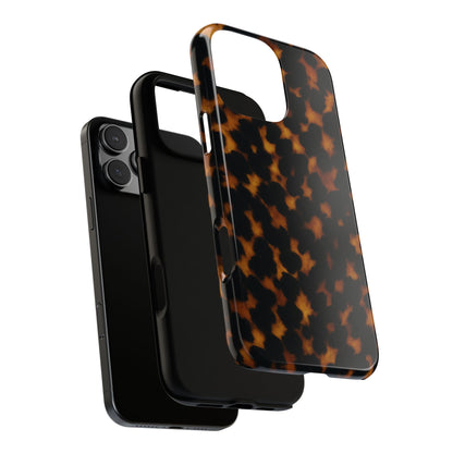 Tortoiseshell Pattern Tough Phone Case | Classic Leopard-Style Protective Cover