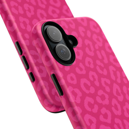 Hot Pink Leopard Phone Case – Bold Coquette Aesthetic Tough Case