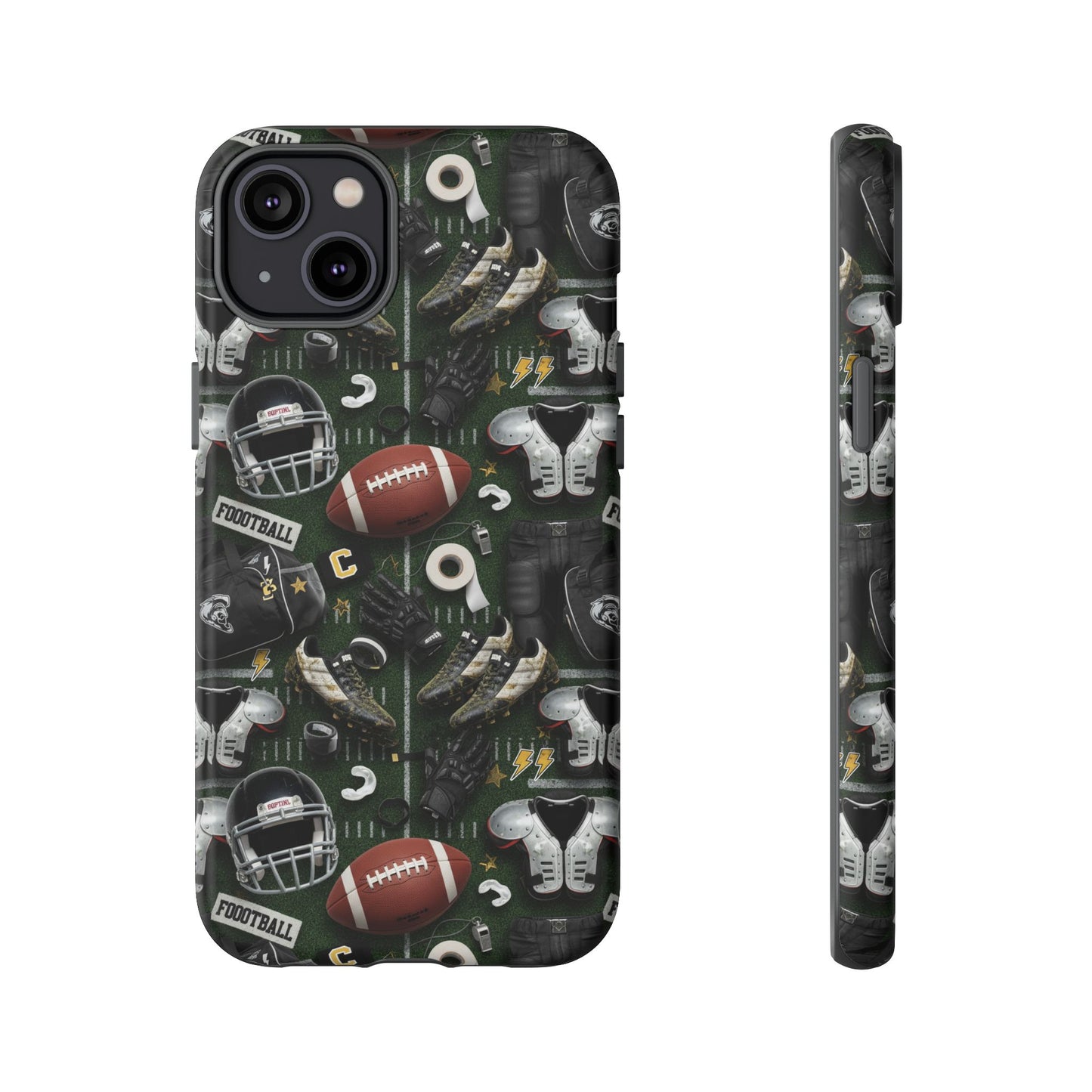 Football Pattern Phone Case – Sports Fan Tough Protective Game Day Case