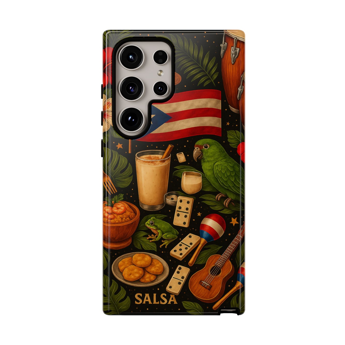 Puerto Rican Culture Phone Case | Boricua Icons Caribbean Aesthetic Tough Protective Case