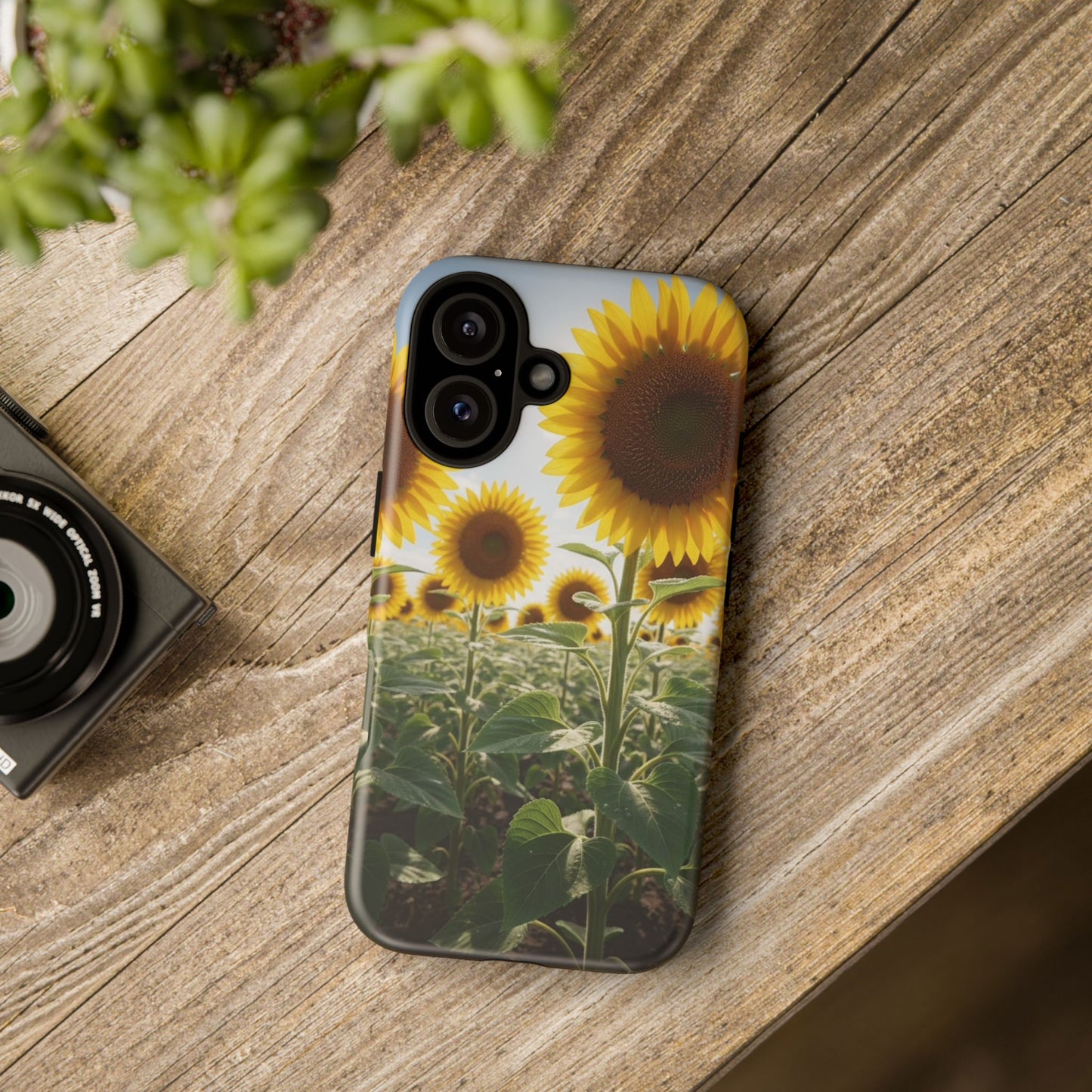 Sunflower Field Phone Case | Golden Hour Floral Aesthetic | Bright Summer Tough Case