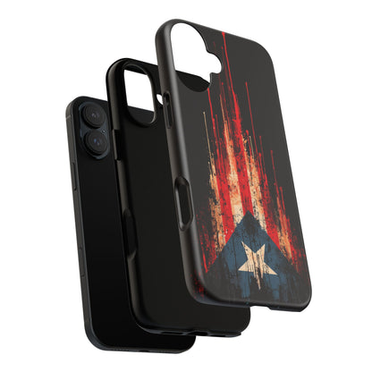 Puerto Rico Flag Phone Case | Distressed Puerto Rican Flag Tough Case | Boricua Pride Protective iPhone Samsung Cover