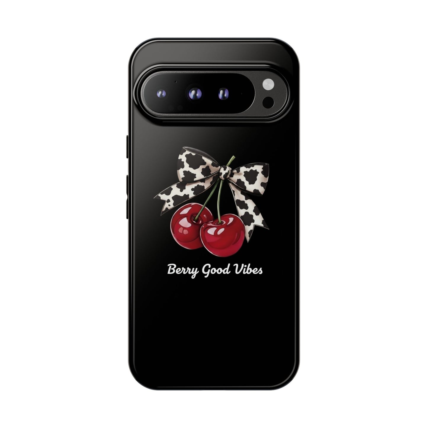 Cherry Cow Print Phone Case | Coquette Bow Aesthetic | Tough Protective Case