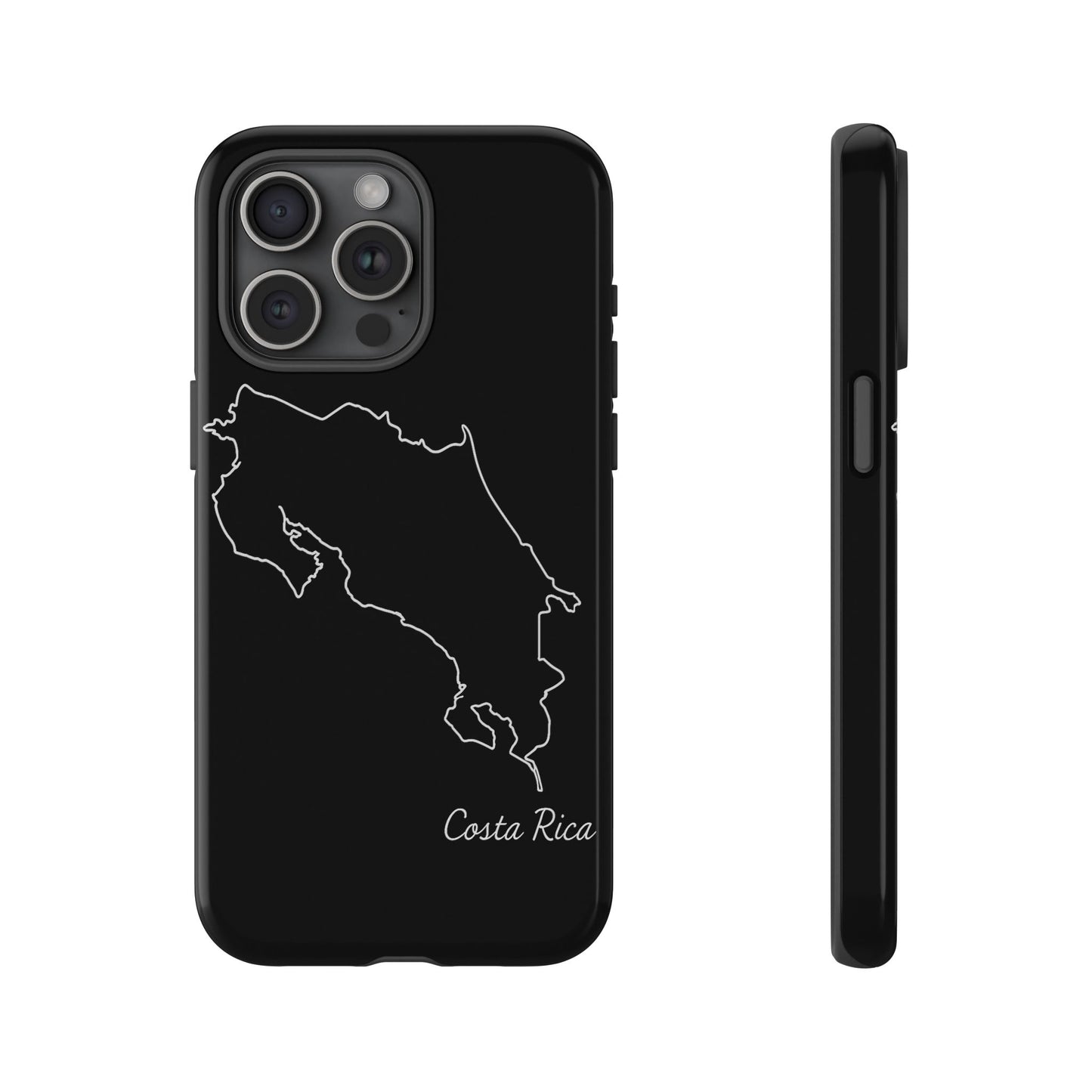 Costa Rica Outline Phone Case – Minimal Country Map Tough Case (iPhone, Samsung, Pixel)