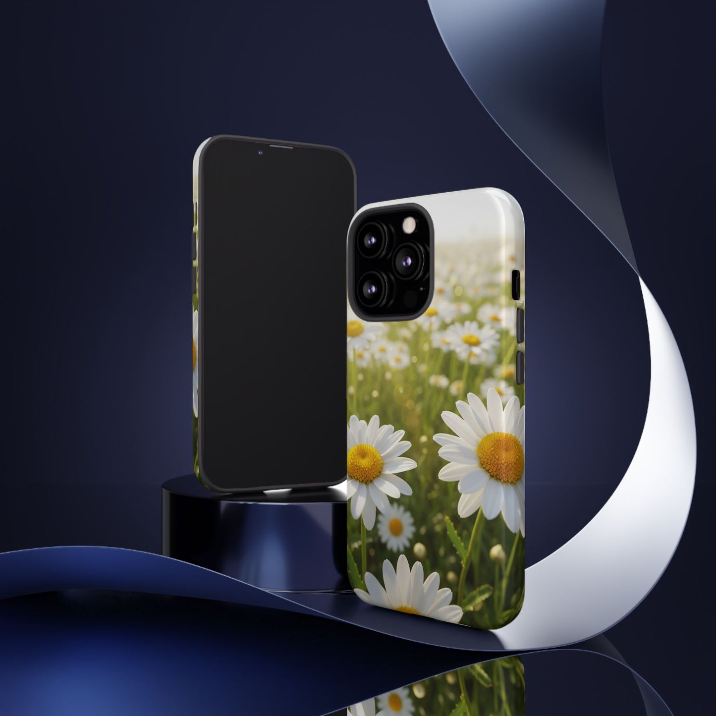 Daisy Phone Case – Floral Spring Field Tough Protective Case (iPhone, Samsung, Pixel)