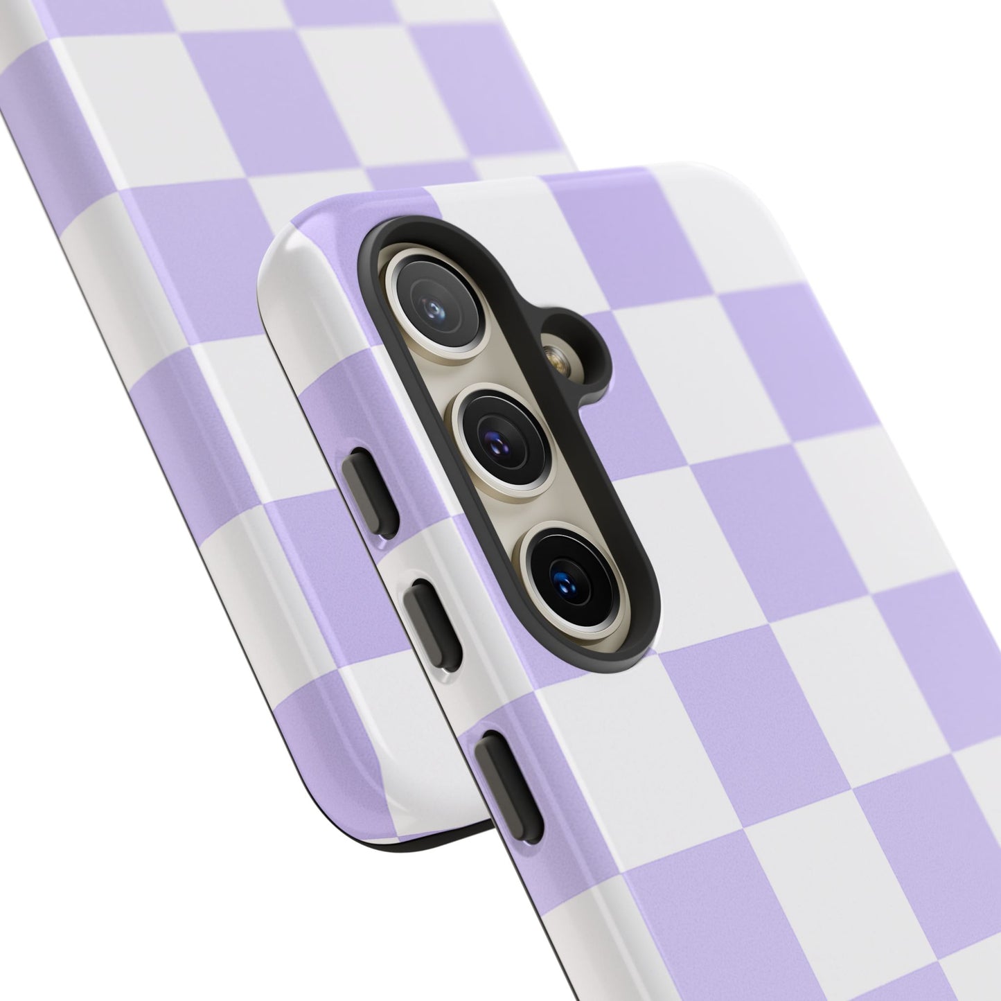 Lavender Checkerboard Phone Case | Pastel Aesthetic Checkered iPhone & Samsung Tough Case