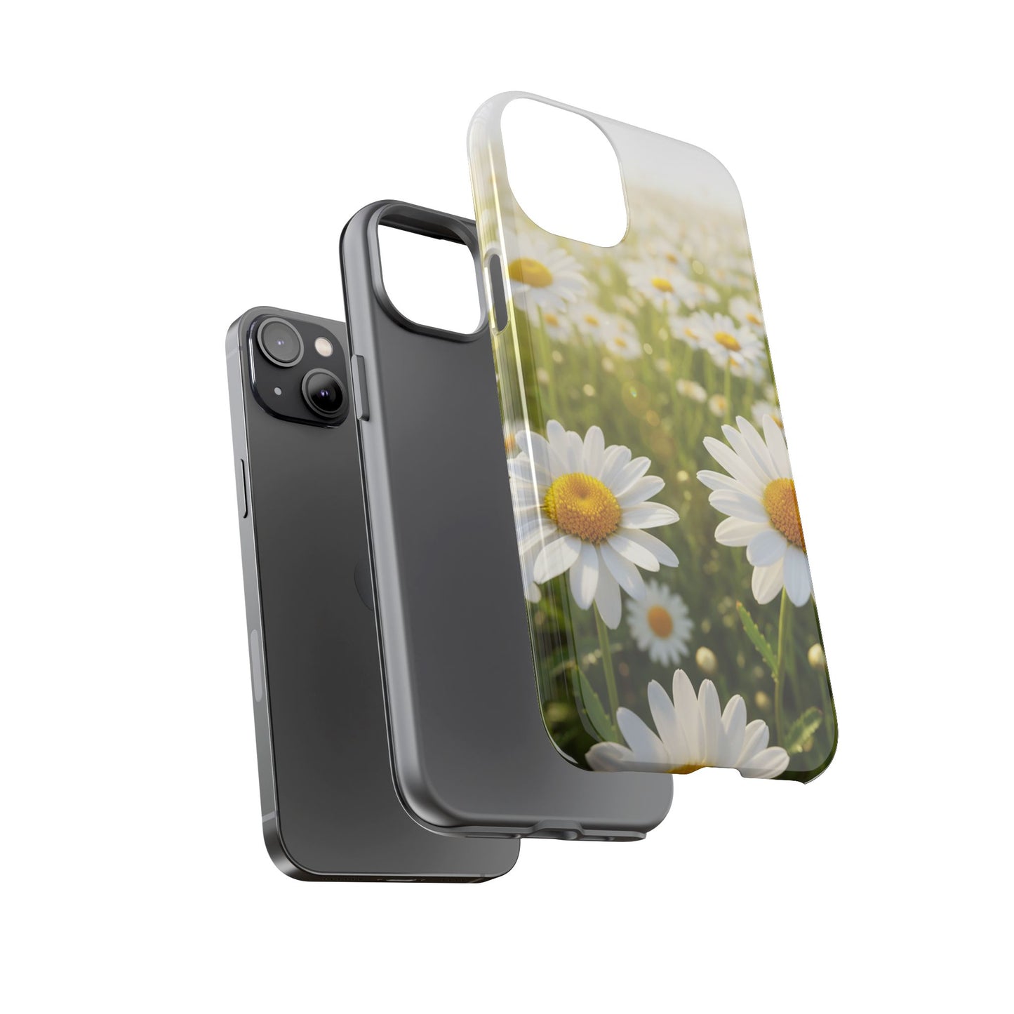Daisy Phone Case – Floral Spring Field Tough Protective Case (iPhone, Samsung, Pixel)