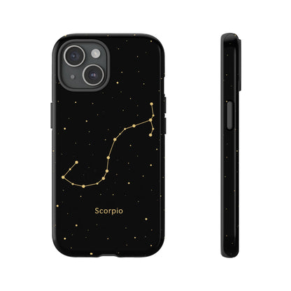 Scorpio Zodiac Constellation Phone Case – Luxe Gold Celestial Cover