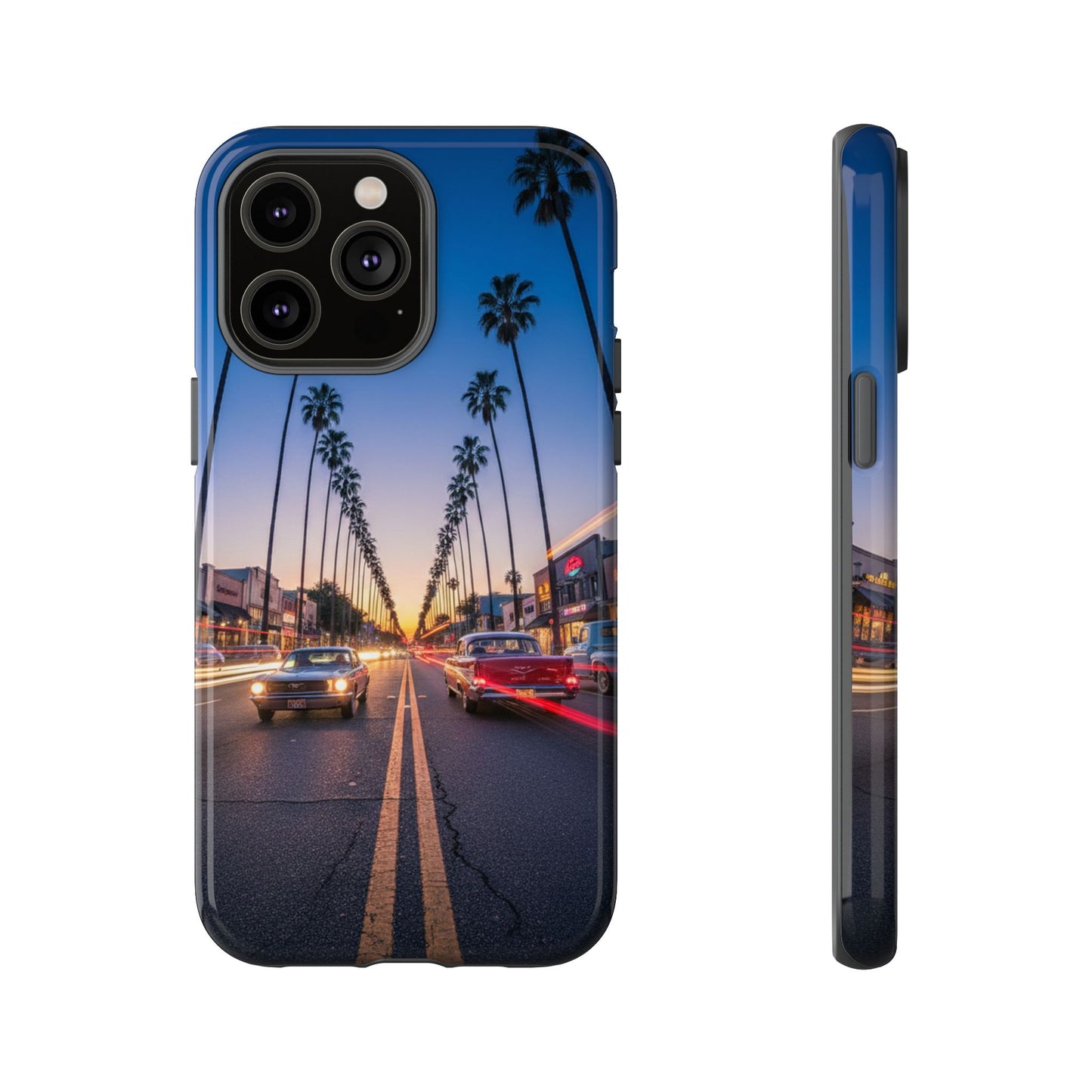 LA Sunset Boulevard Phone Case | Palm Tree Sunset Aesthetic | City Night Tough Case
