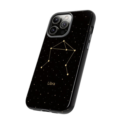 Libra Zodiac Constellation Phone Case – Luxe Gold Celestial Cover