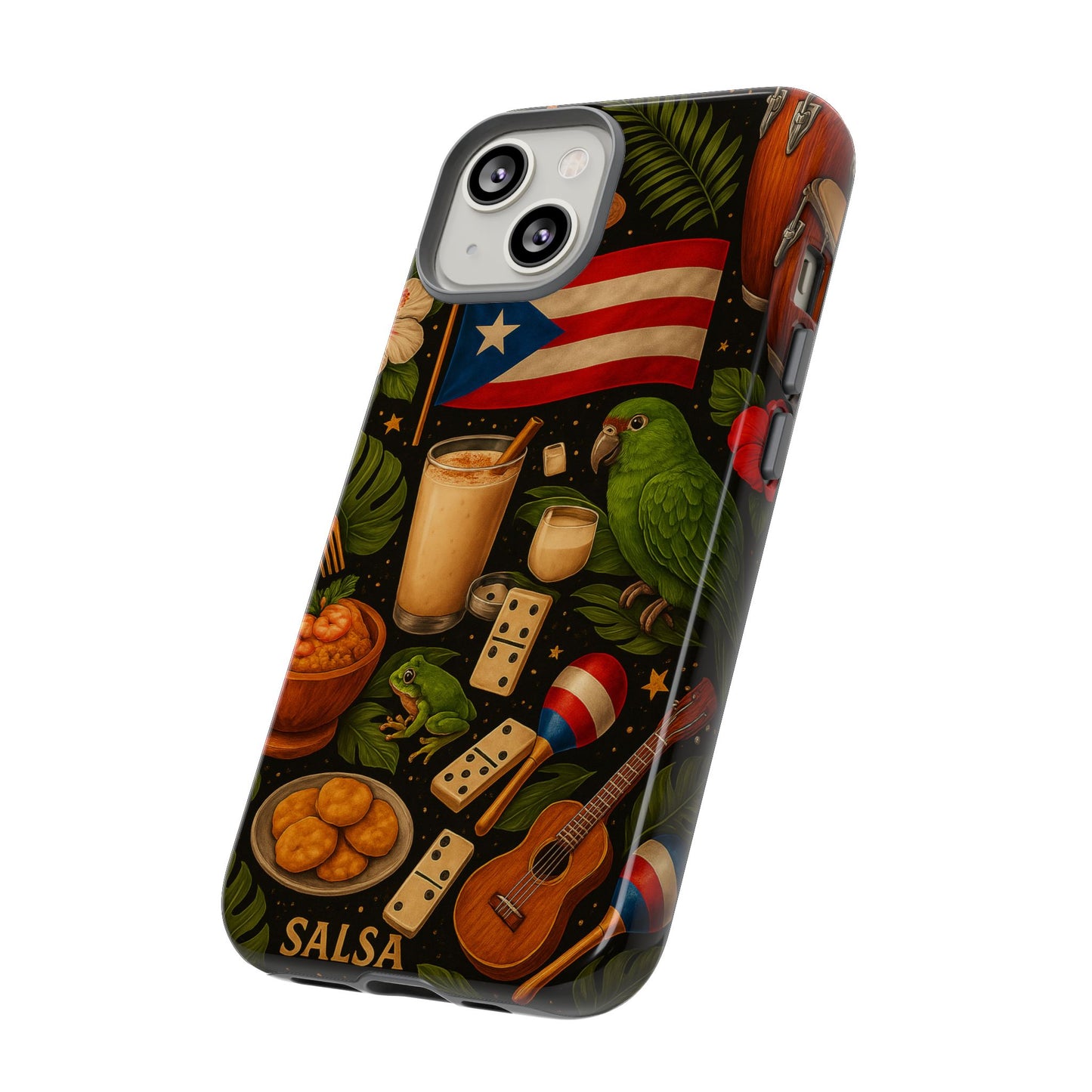 Puerto Rican Culture Phone Case | Boricua Icons Caribbean Aesthetic Tough Protective Case