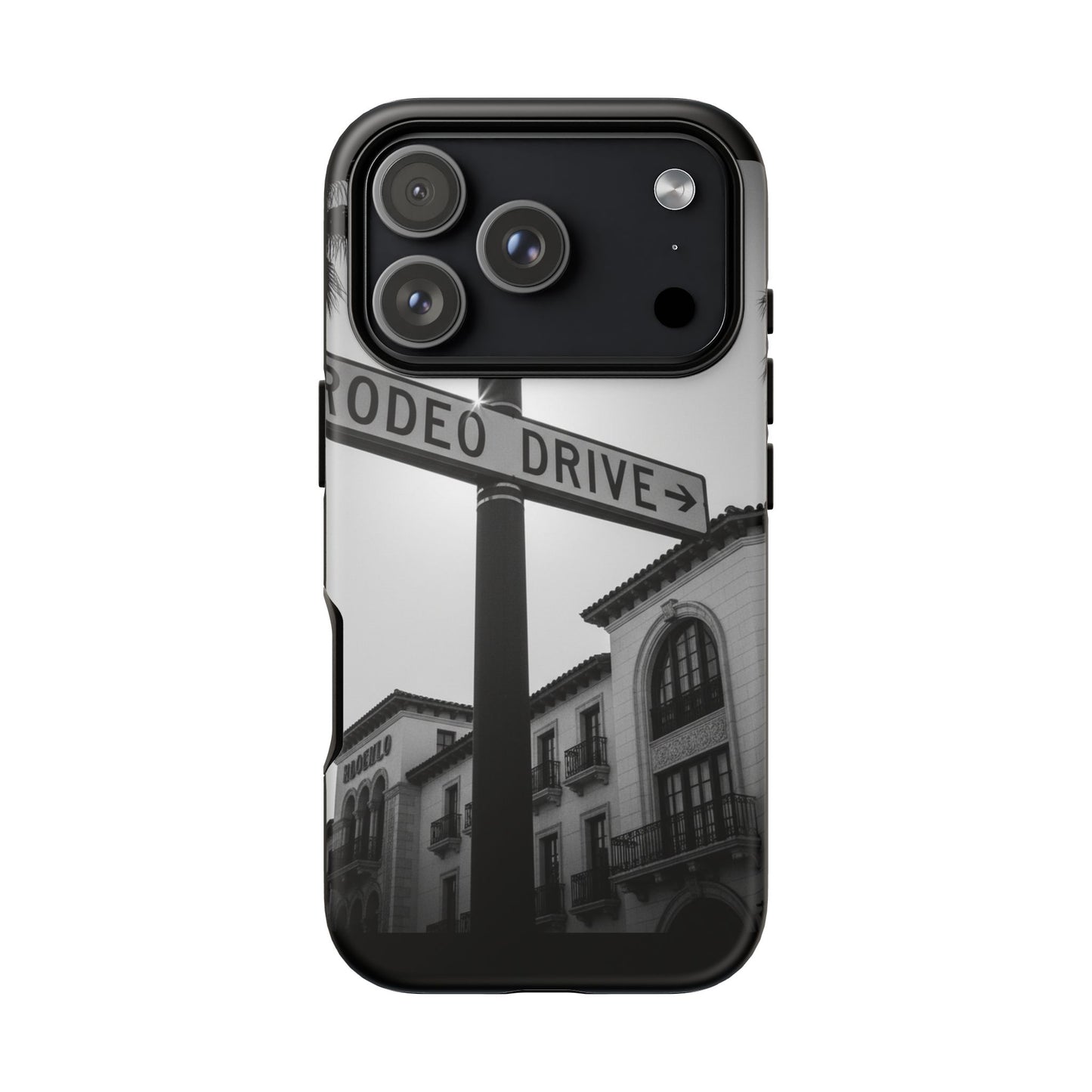 Rodeo Drive Phone Case | Los Angeles Aesthetic Black & White Photography | Luxury LA Street Tough Case for iPhone & Samsung