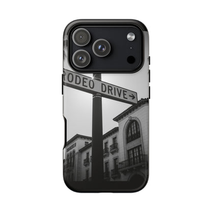 Rodeo Drive Phone Case | Los Angeles Aesthetic Black & White Photography | Luxury LA Street Tough Case for iPhone & Samsung
