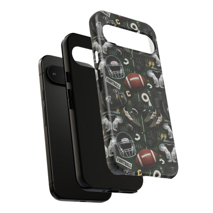 Football Pattern Phone Case – Sports Fan Tough Protective Game Day Case