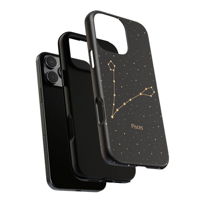 Pisces Zodiac Constellation Phone Case – Luxe Gold Celestial Cover