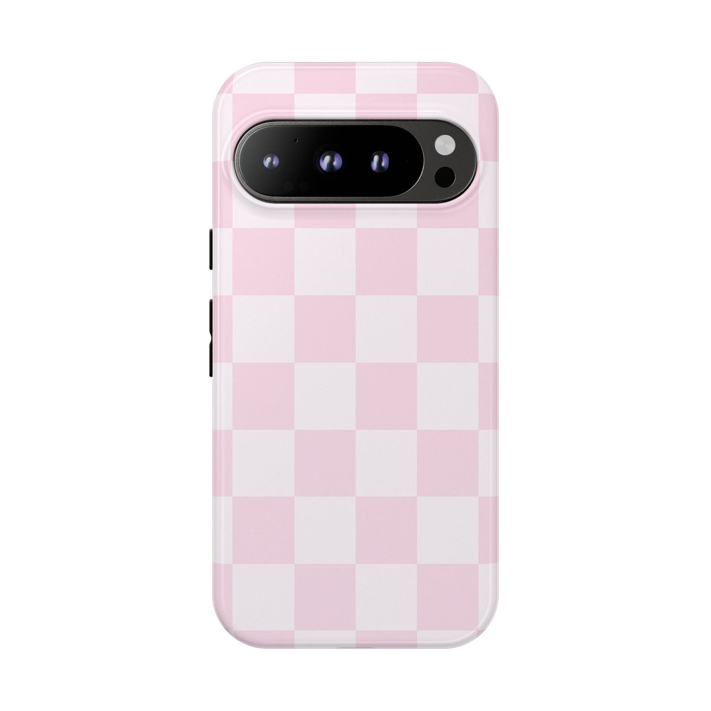 Pink Checkerboard Phone Case | Aesthetic Tough Protective Case