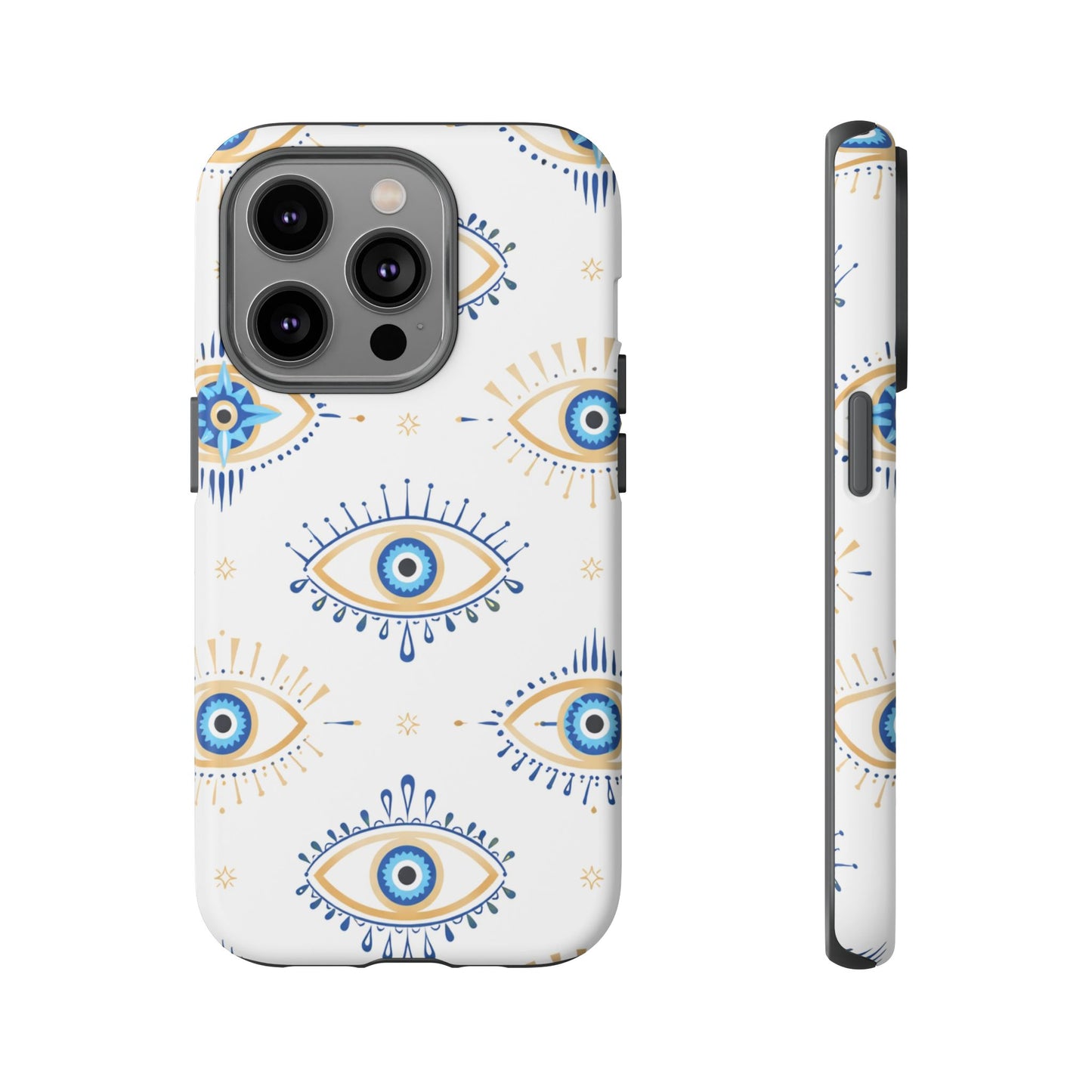 Blue Evil Eye Phone Case – Protective Slim Shockproof Cover for Iphone, Samsung Galaxy and Pixel