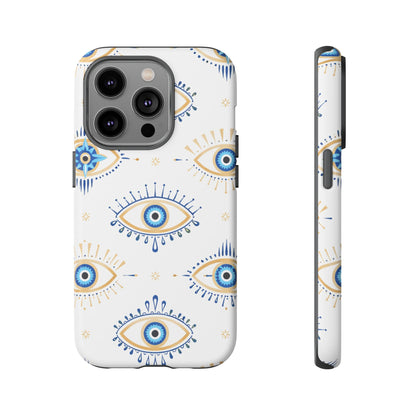 Blue Evil Eye Phone Case – Protective Slim Shockproof Cover for Iphone, Samsung Galaxy and Pixel