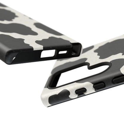 Black & White Cow Print Phone Case | Western Aesthetic iPhone & Samsung Tough Case