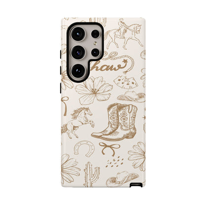 Western Cowgirl Phone Case for iPhone Samsung Galaxy Pixel Tough Case