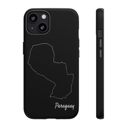 Paraguay Outline Phone Case – Minimal Country Map Tough Case (iPhone, Samsung, Pixel)