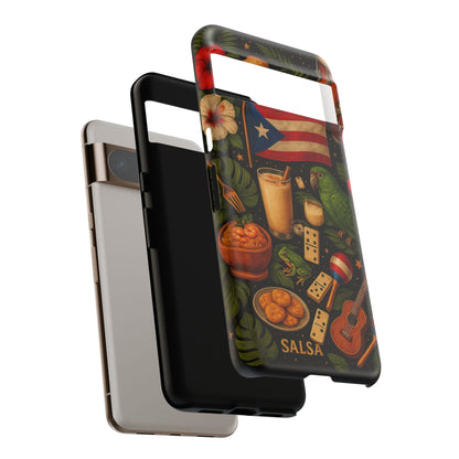 Puerto Rican Culture Phone Case | Boricua Icons Caribbean Aesthetic Tough Protective Case