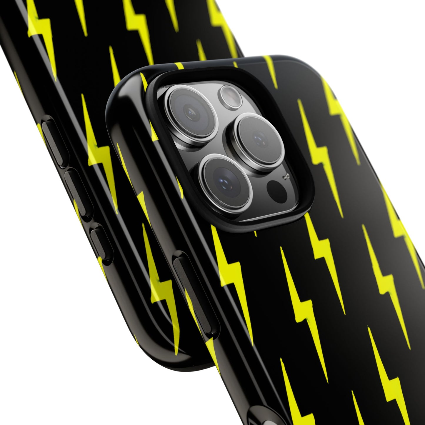 Yellow Lightning Bolt Tough Phone Case | Bold Electric Pattern Case for Iphone, Samsung Galaxy and Pixel