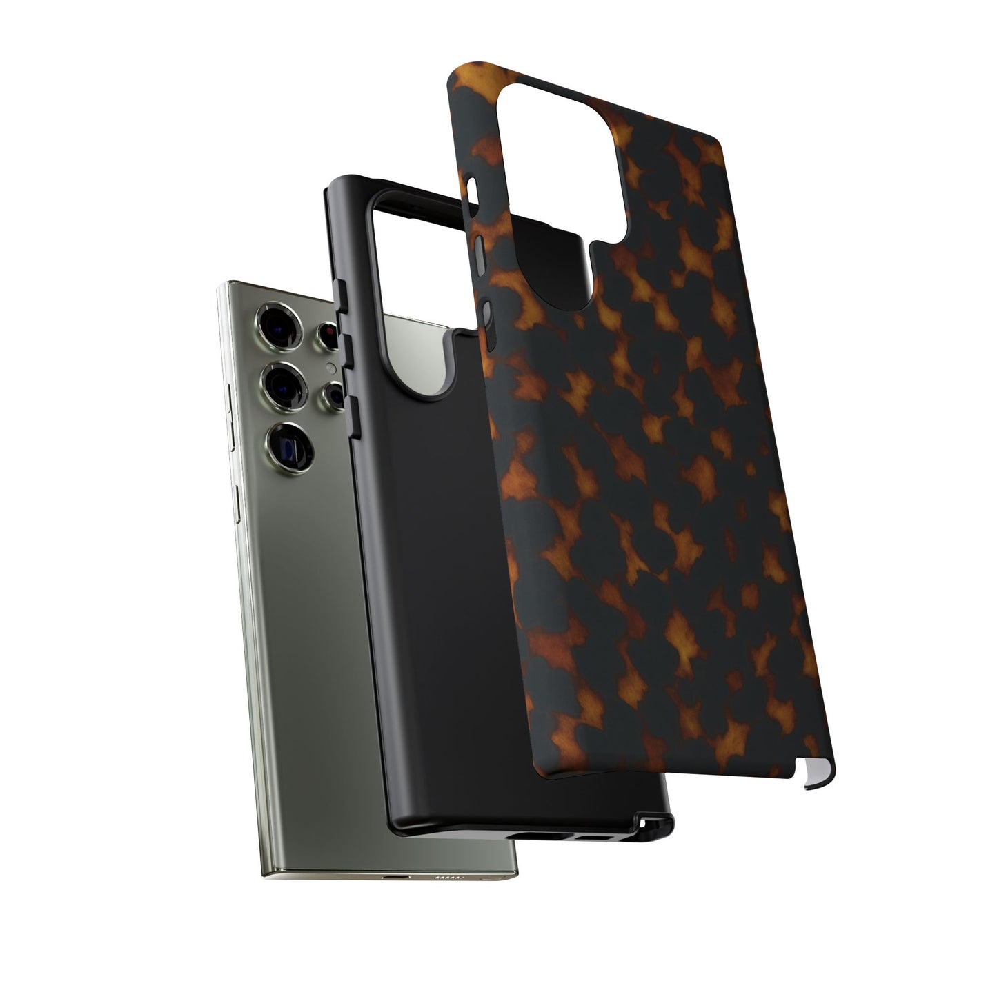 Tortoiseshell Pattern Tough Phone Case | Classic Leopard-Style Protective Cover