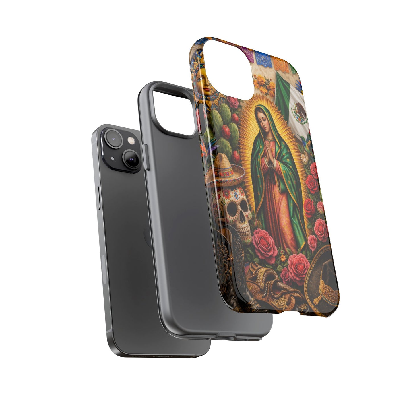 Virgen de Guadalupe Phone Case Mexican Floral iPhone Samsung Pixel Case